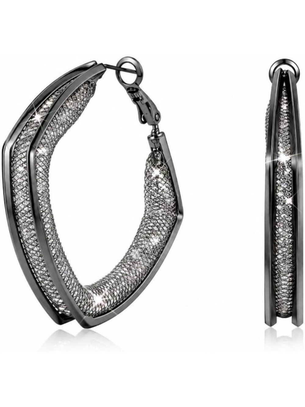Bold Statement Hoop Earrings for Women | 925 Sterling Silver Posts | Chic